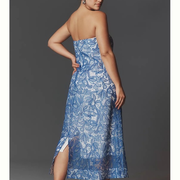 NWT Anthropologie Strapless Embroidered Gown - Picture 3 of 11